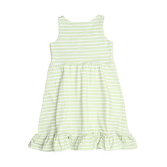 Green stripes 14-Sleeveless Dress