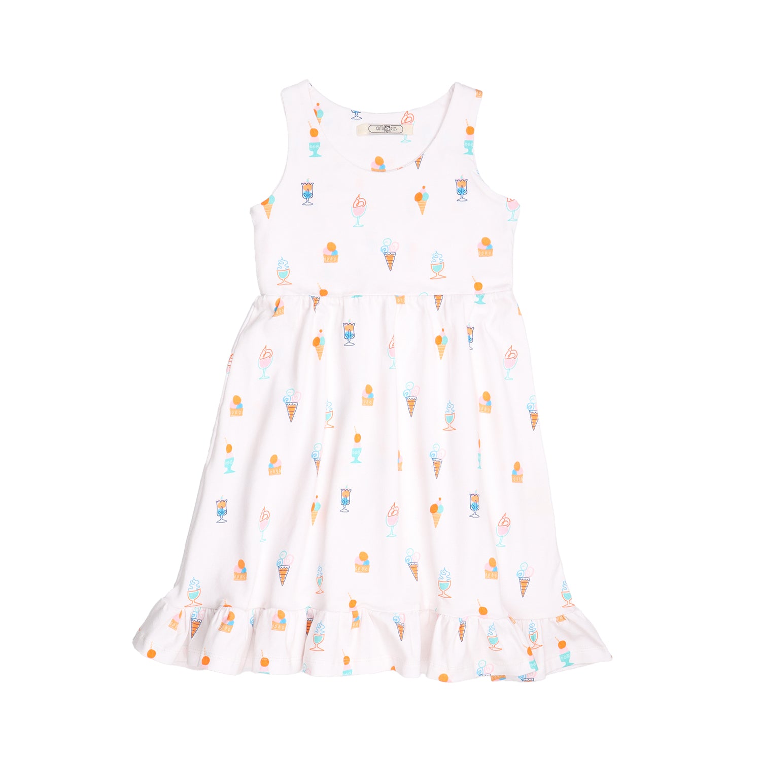Ice Cream-Sleeveless Dress