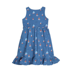 Sail Boat-Sleeveless Dress