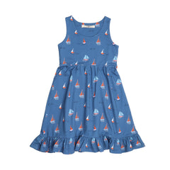 Sail Boat-Sleeveless Dress
