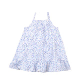 Blue Flowers-Strap Dress