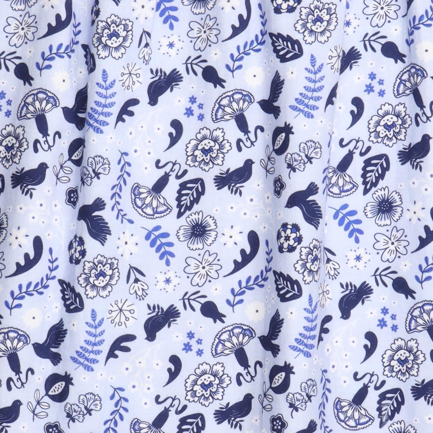 Blue Birds and Flowers-Pants