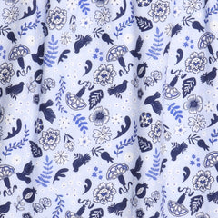 Blue Birds and Flowers-Blouse