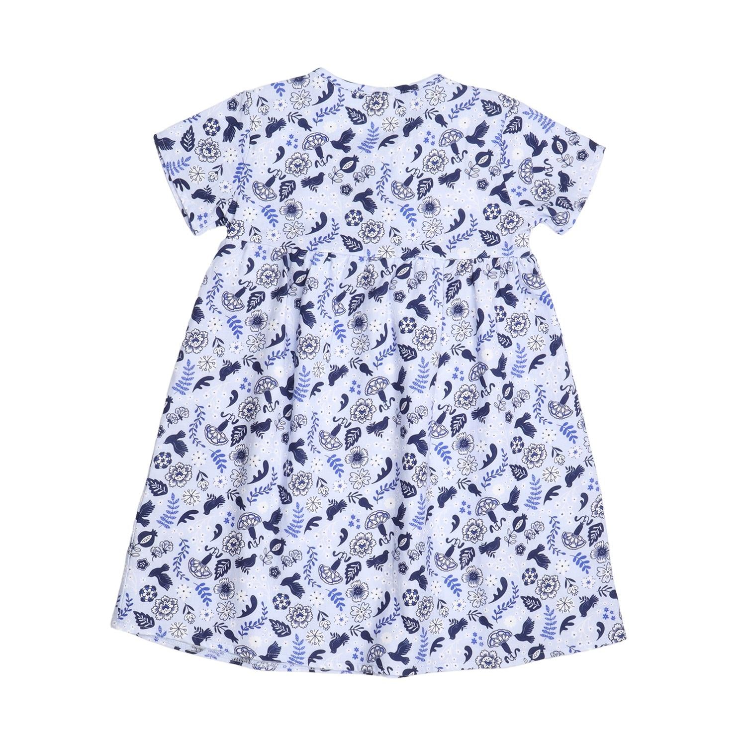 Blue Birds and Flowers-Dress