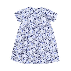 Blue Birds and Flowers-Dress