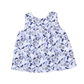 Blue Birds and Flowers-Blouse