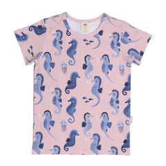 Blue Seahorses-T-Shirt