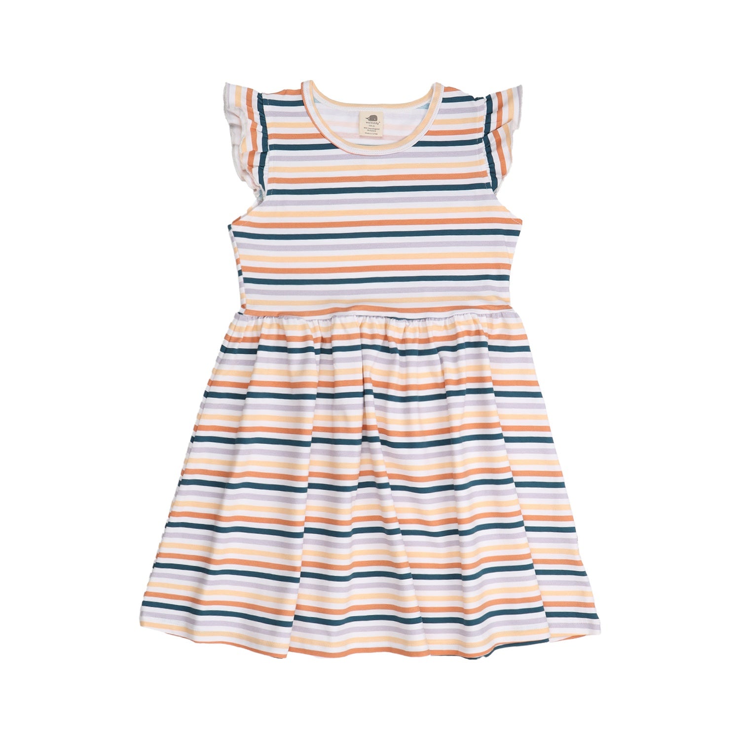 Colorful Stripes-Ruffle Dress