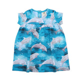 فستان قصير الأكمام مصنوع من القطن (عضوي)