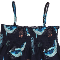 The Dancing Whales-Strap Dress