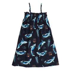 The Dancing Whales-Strap Dress