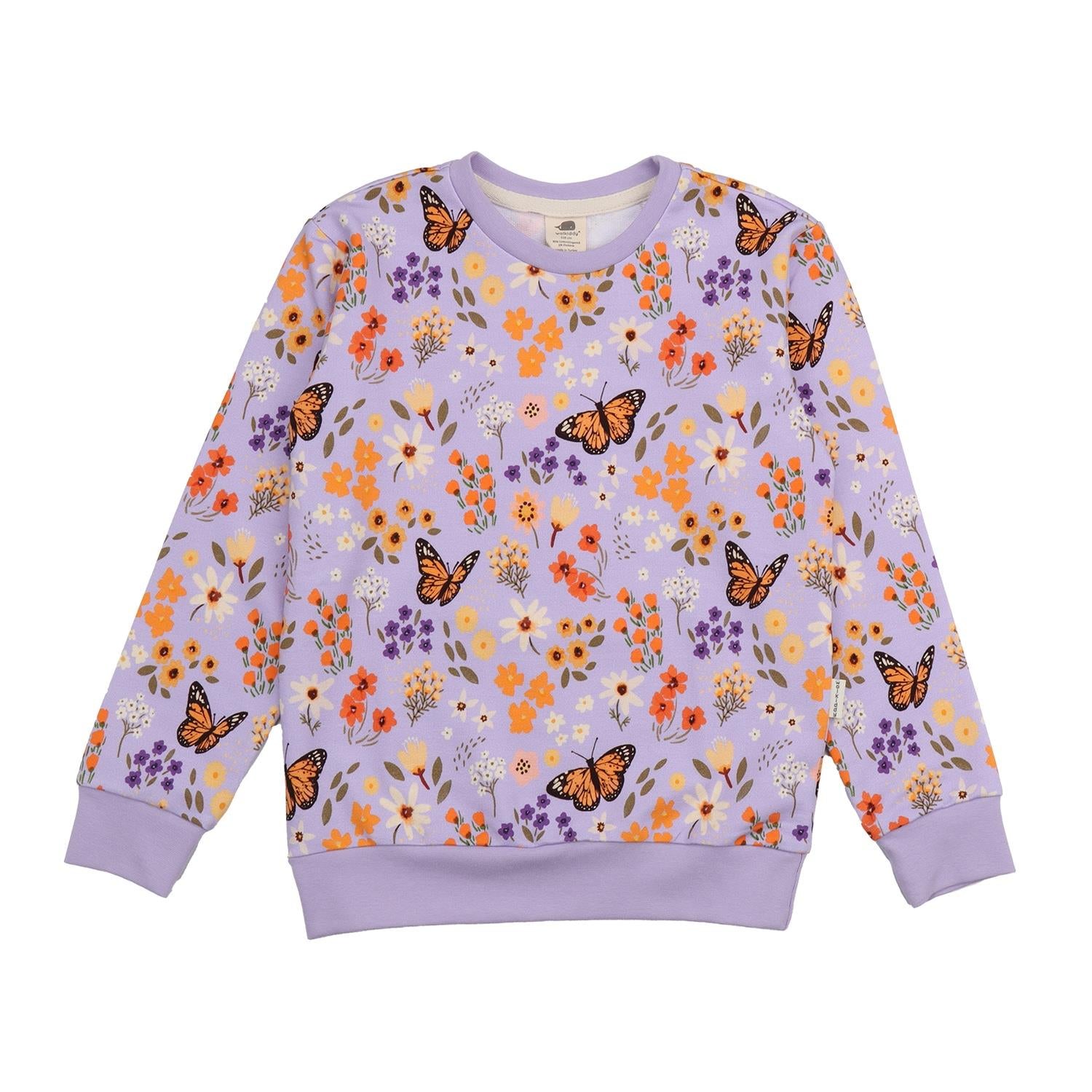 Flowers and Butterflies-Sweatshirt