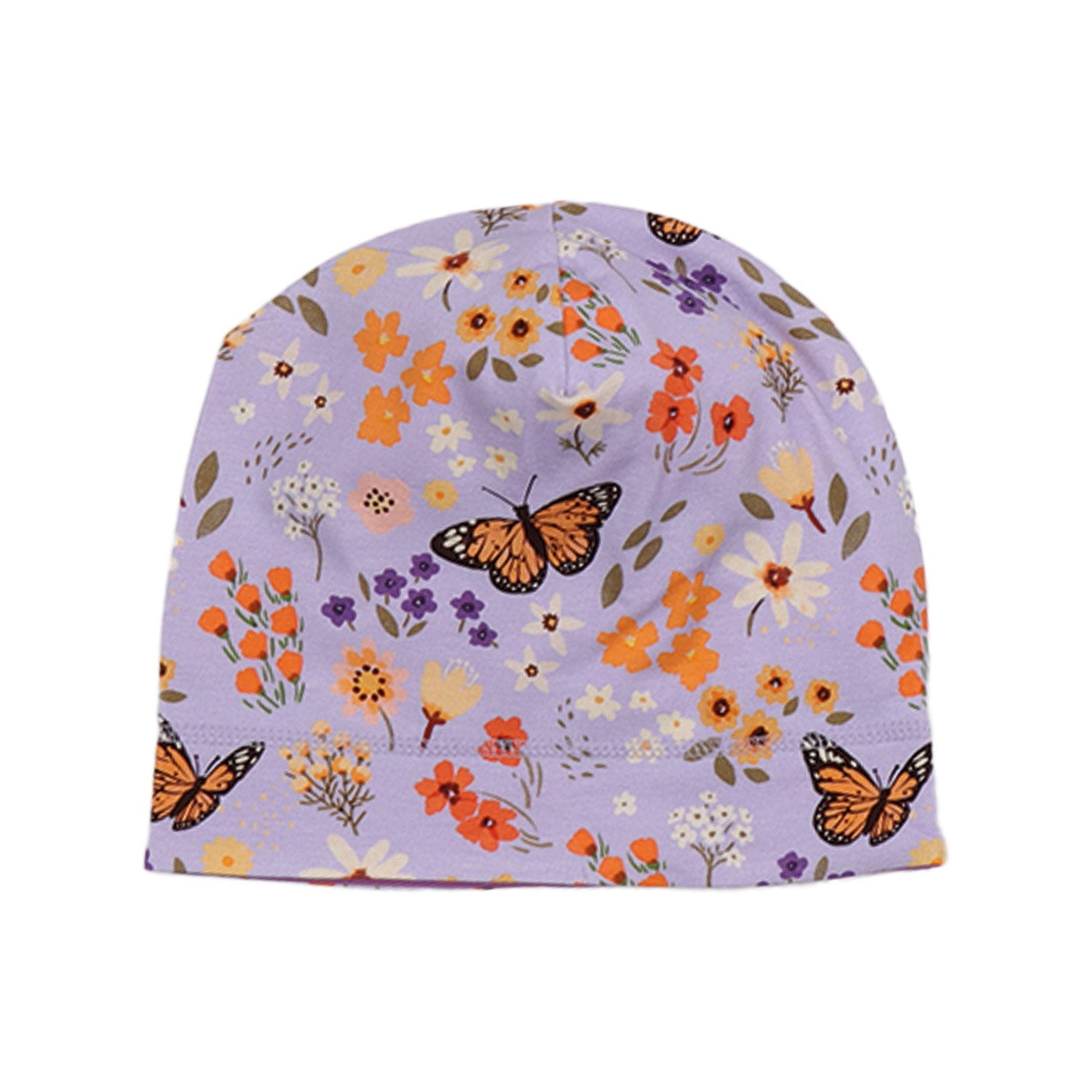 Flowers and Butterflies-Beanie