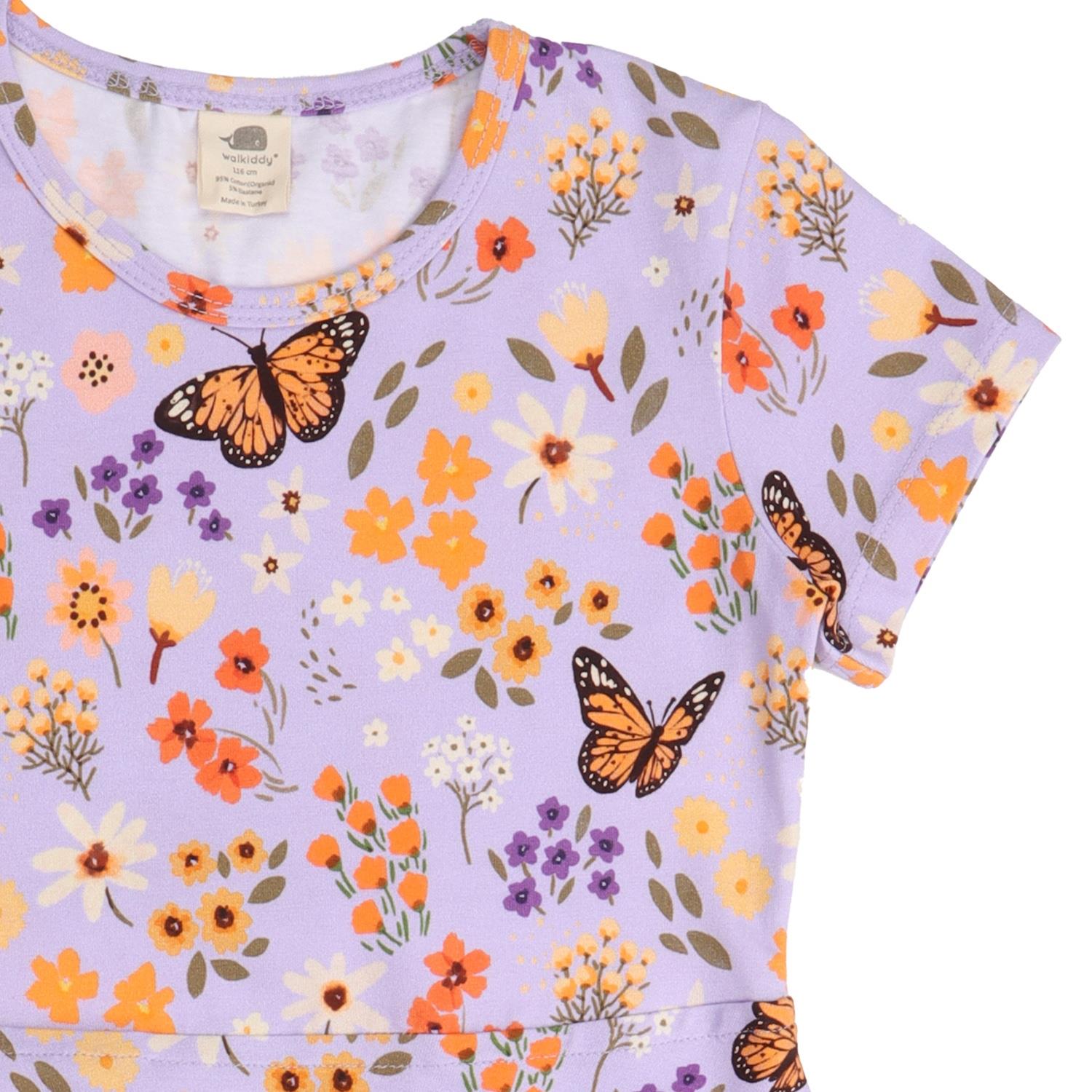 Flowers and Butterflies-Flared Dress