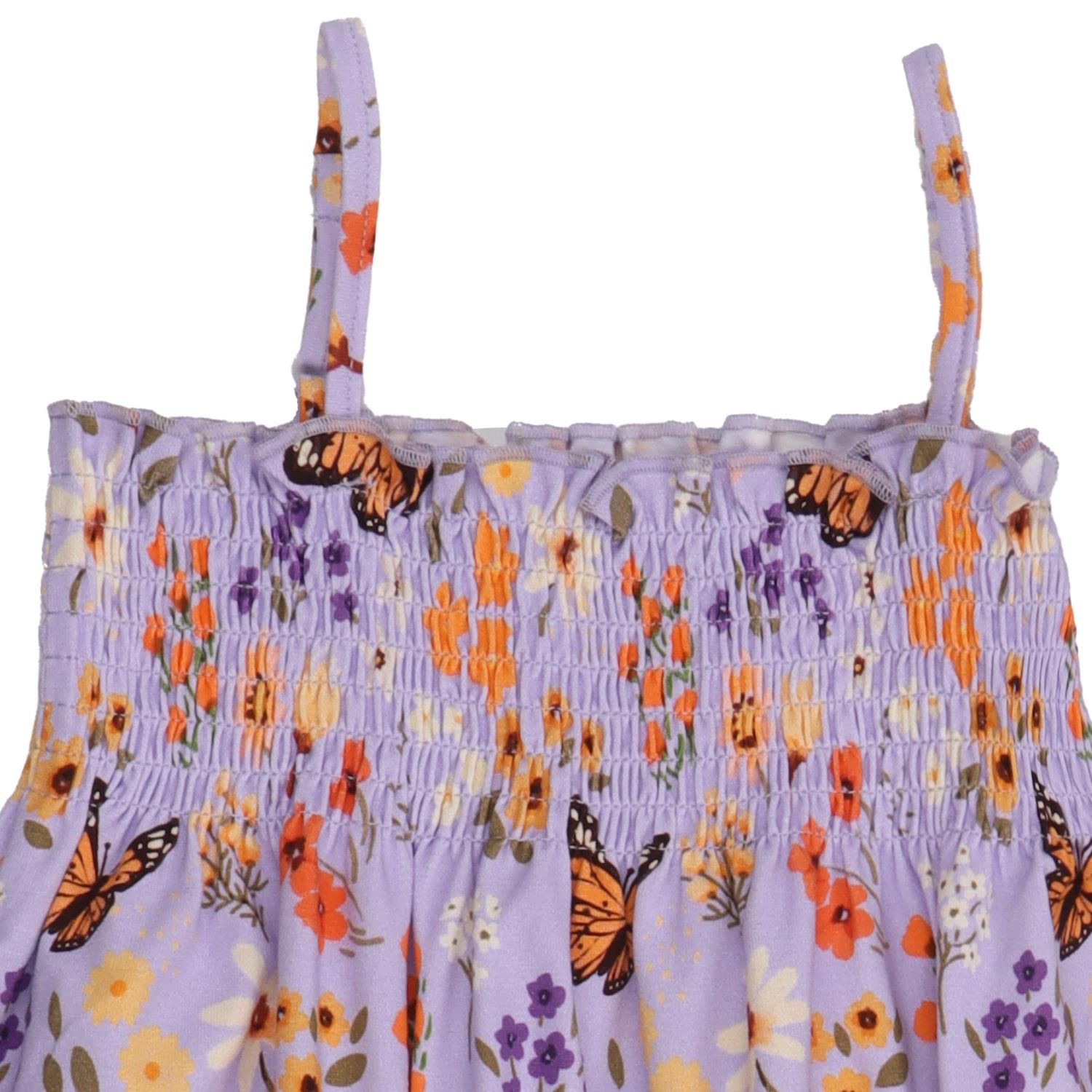 Flowers and Butterflies-Strap Dress