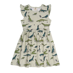 Funny Crocodiles-Ruffle Dress