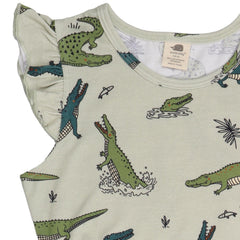 Funny Crocodiles-Ruffle Dress