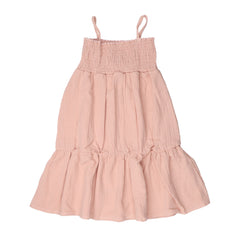 الزهور والأوراق - فستان بحزام