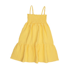 Golden Sun-Strap Dress