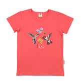 Hummingbirds Around Flowers-T-Shirt