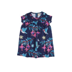 فستان قصير الأكمام مصنوع من القطن (عضوي)