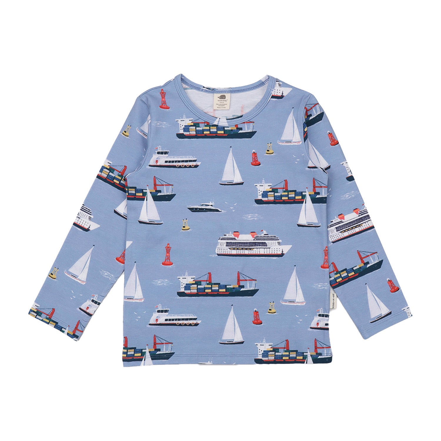 Marine Adventures Shirt für Kinder – Walkiddy nachhaltige Kindermode aus Bio-Baumwolle