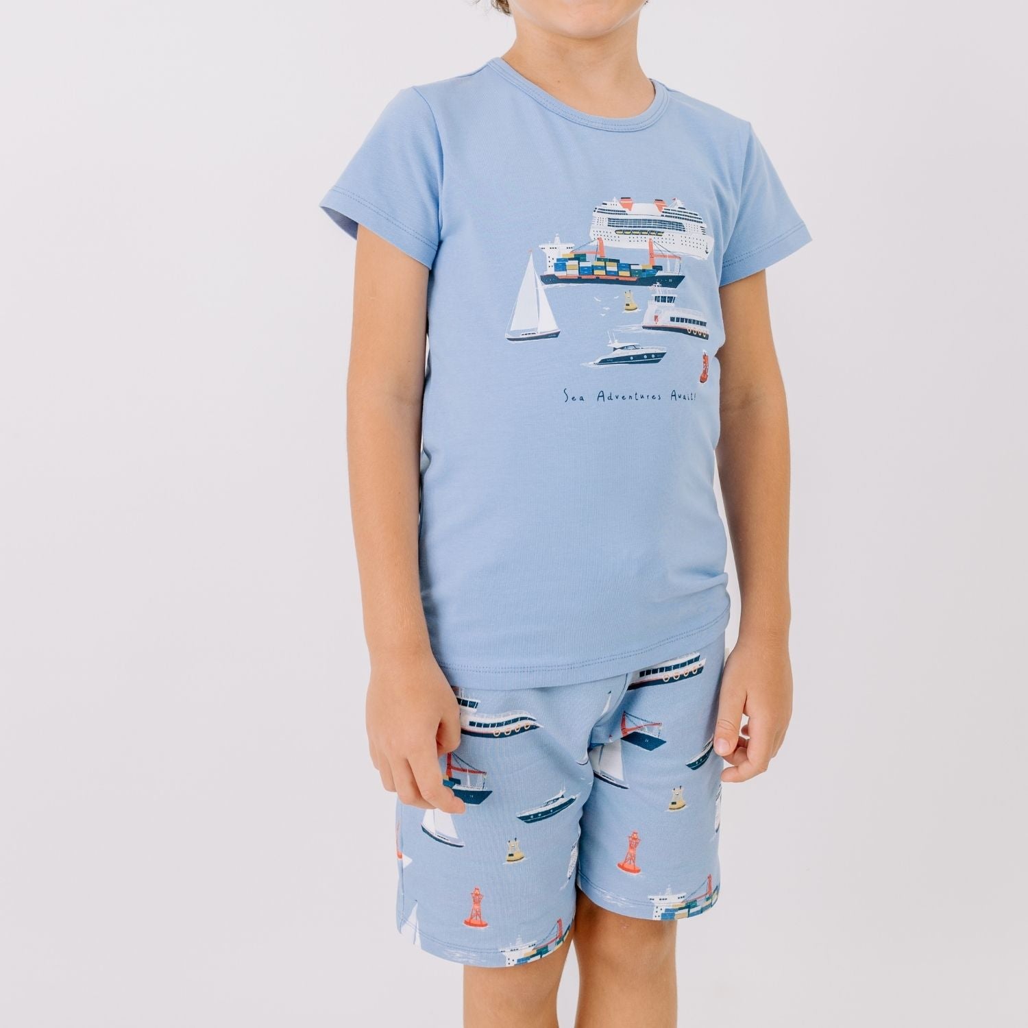 Marine Adventures Shorts für Kinder – Walkiddy nachhaltige Kindermode aus Bio-Baumwolle