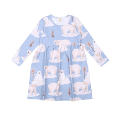 Robe à manches longues en coton (biologique)