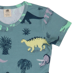 Running Dinosaurs-Flared Dress