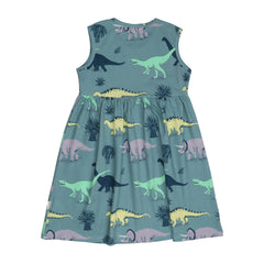 Running Dinosaurs-Sleeveless Dress