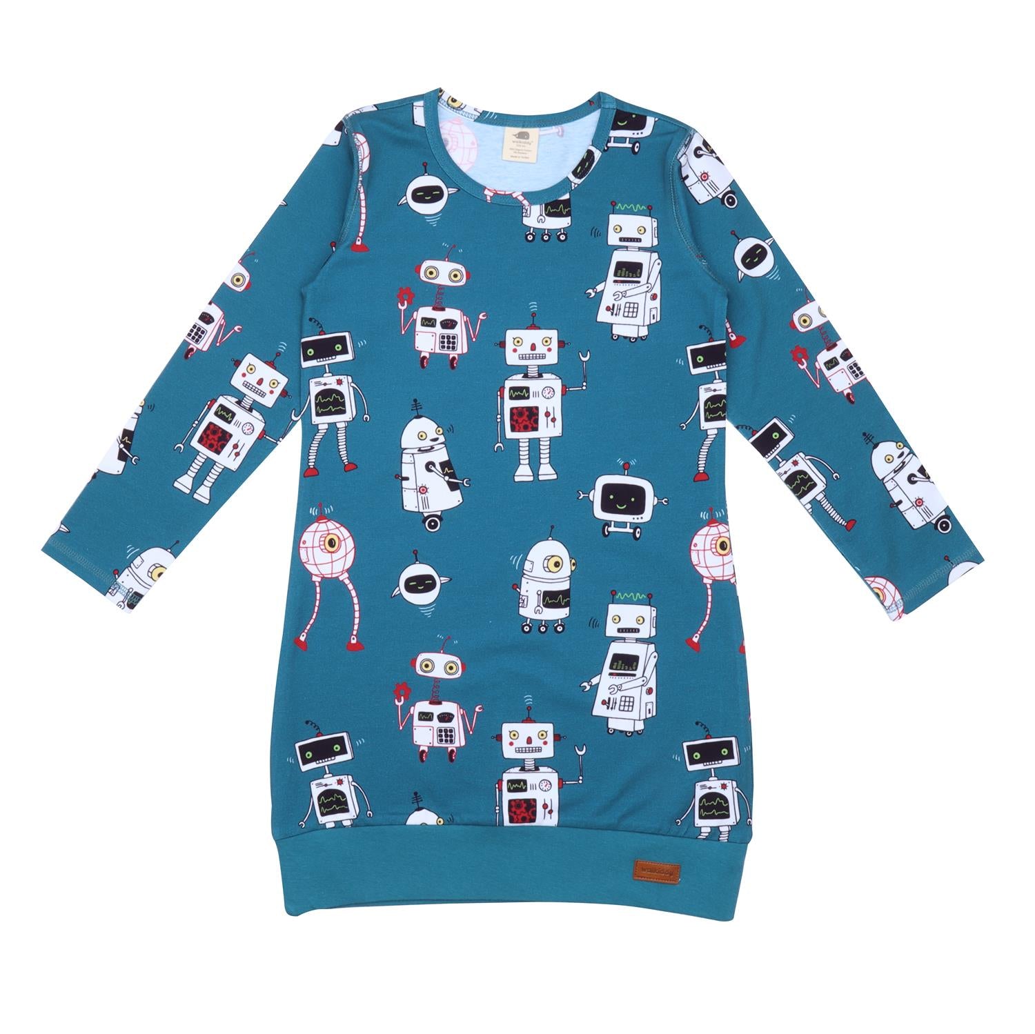 Langarm Kleid aus Baumwolle (Bio)