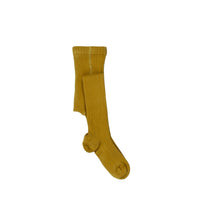Strumpfhose aus Bio-Baumwolle – Nachhaltige und Bequeme Kinderstrumpfhose in Mustard – Walkiddy nachhaltige Kindermode