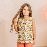 Ayçiçekleri bluz üst