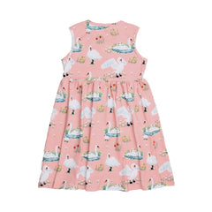 Swans in Spring-Sleeveless Dress