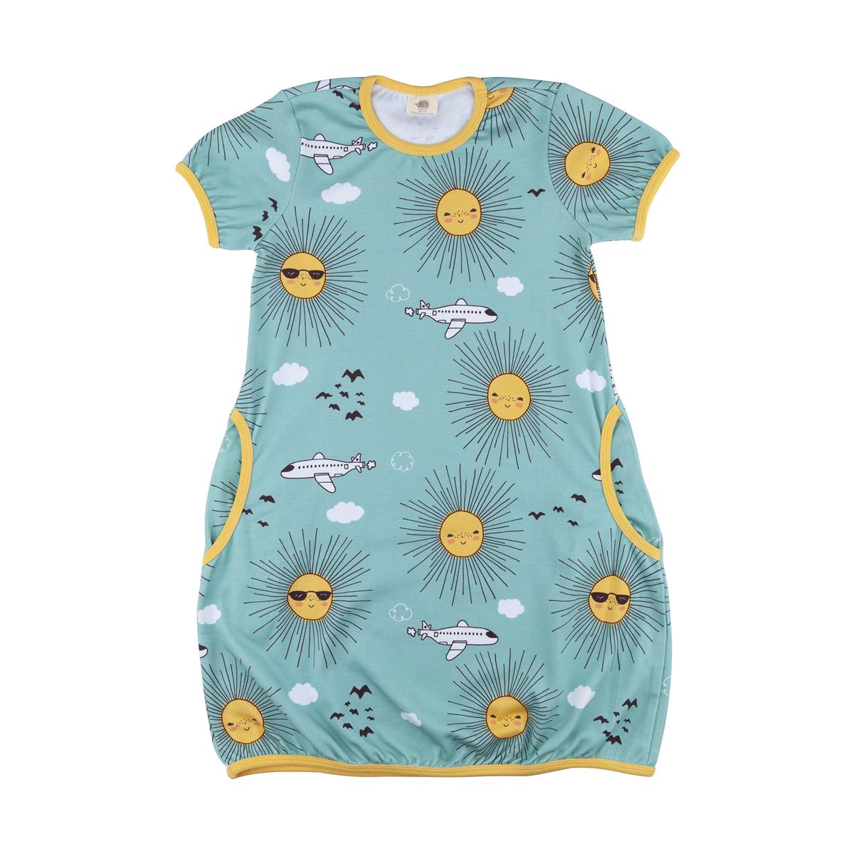 Kurzarm Kleid aus Baumwolle (Bio)