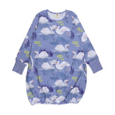 فستان كم طويل مصنوع من القطن (عضوي)