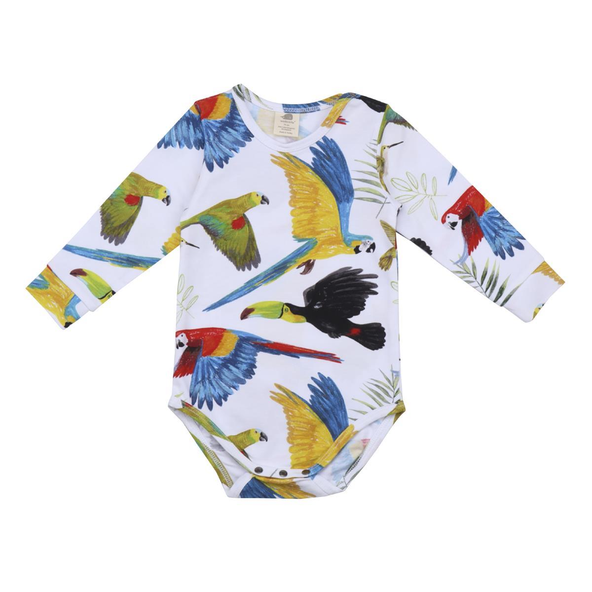 Langarm Body aus Baumwolle (Bio)