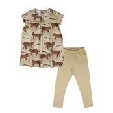 Kurzarm Kleid aus Baumwolle (Bio)