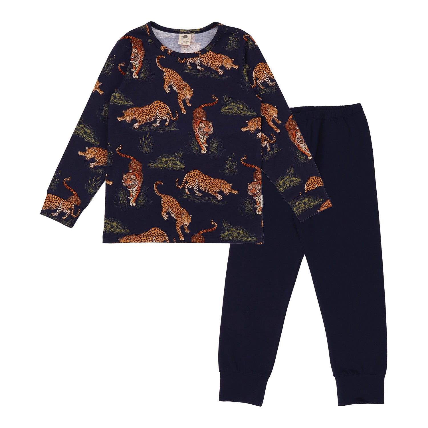 Tigers and Leopards Schlafanzug für Kinder – Walkiddy nachhaltige Kindermode aus Bio-Baumwolle