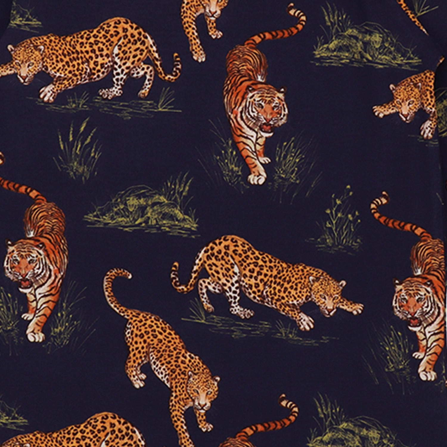 Tigers and Leopards Schlafanzug für Kinder – Walkiddy nachhaltige Kindermode aus Bio-Baumwolle