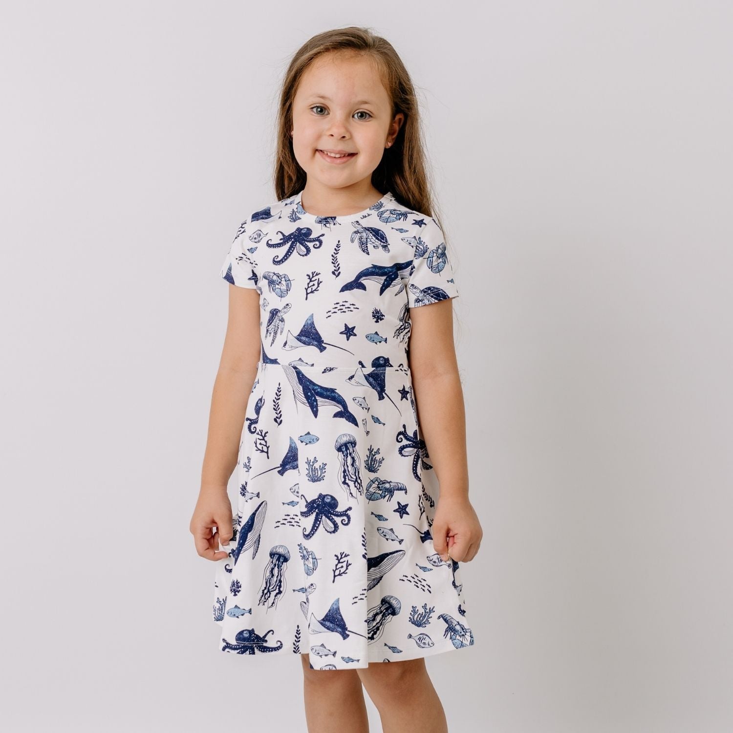 Underwater World-Flared Dress