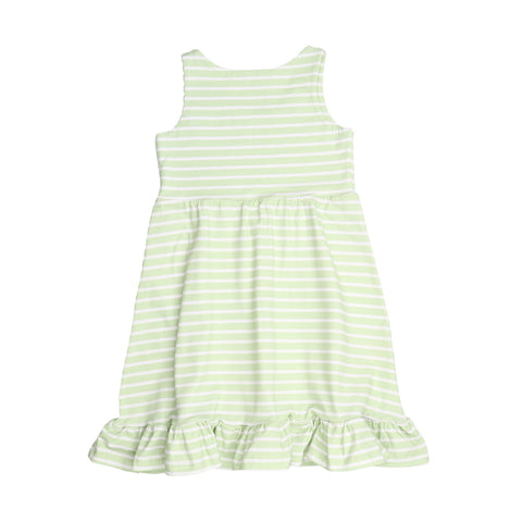 Green stripes 14-Sleeveless Dress