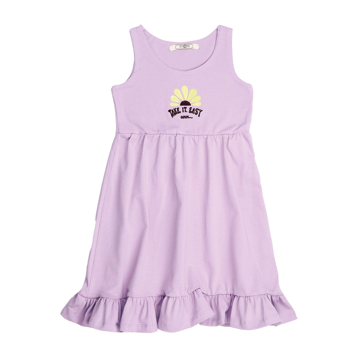 Yellow Flowers-Sleeveless Dress