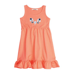 Blue Flowers-Sleeveless Dress