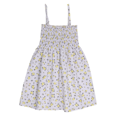 Yellow Flowers-Strap Blouse