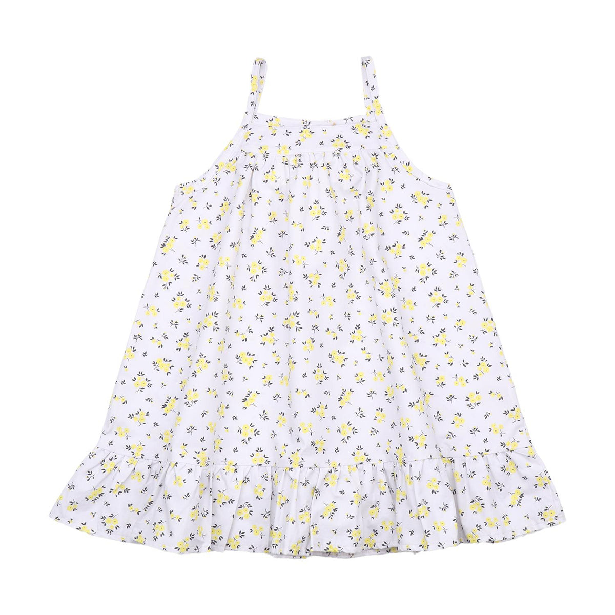 Yellow Flowers-Strap Dress