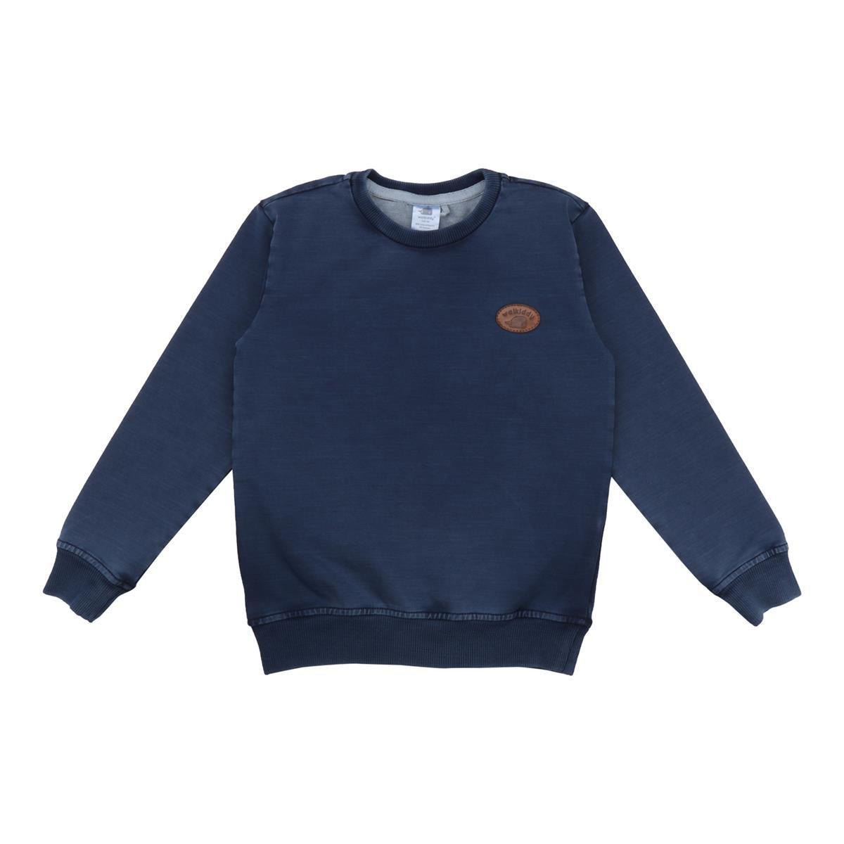 Felpa pullover in jeans (cotone biologico)