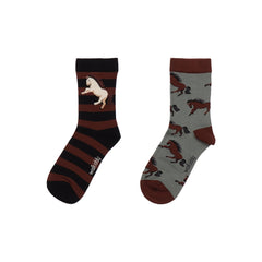 2 Paar Bio-Baumwollsocken mit Dinosaurier-Motiv – Nachhaltig, Bequem und Atmungsaktiv