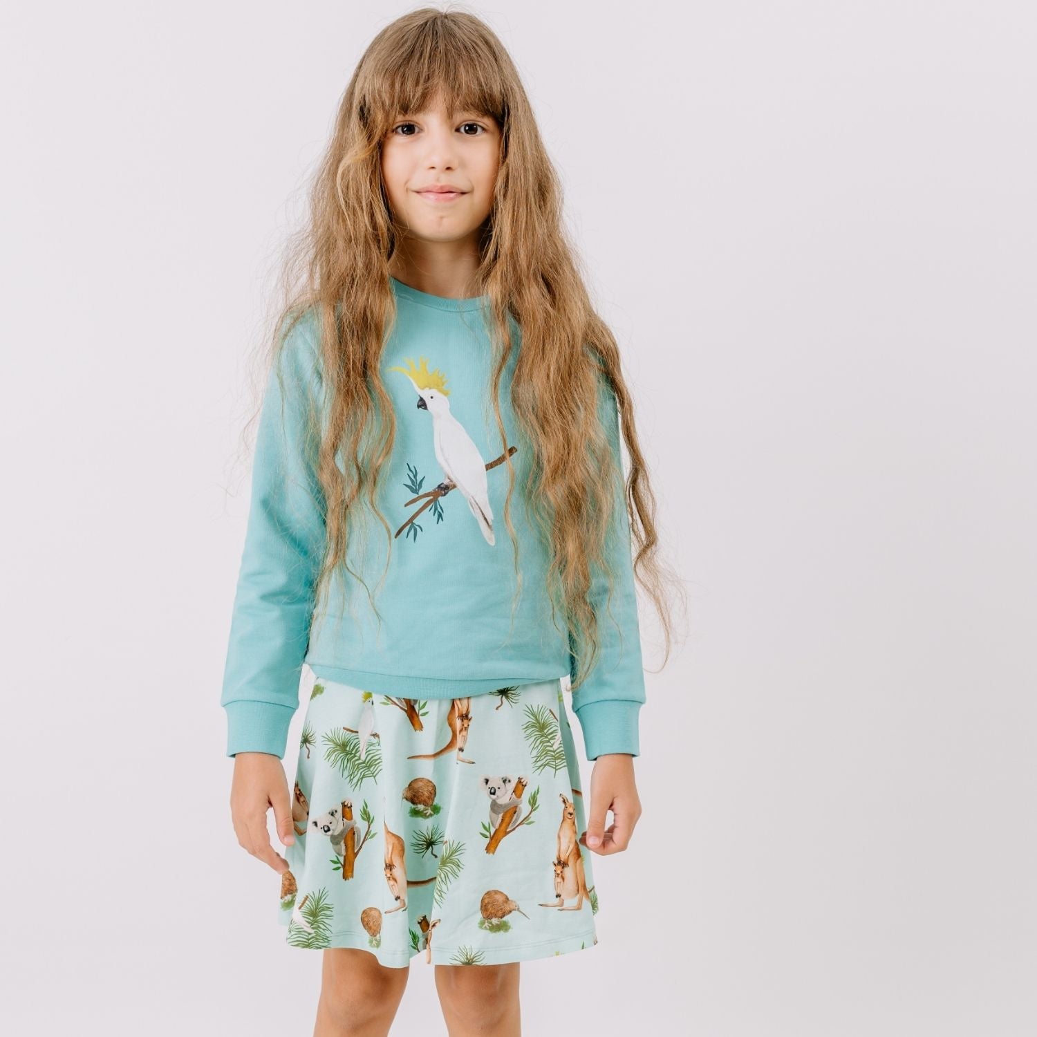 Australian Animals Sweatshirt für Kinder – Walkiddy nachhaltige Kindermode aus Bio-Baumwolle