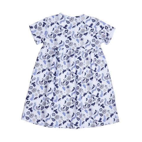Blue Birds and Flowers-Dress